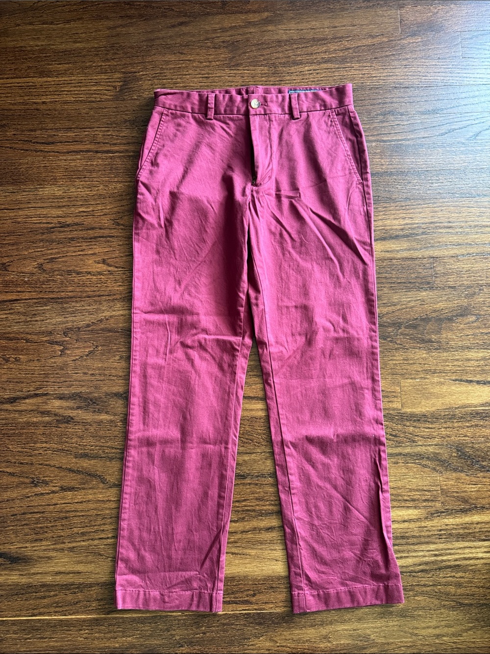 Vineyard Vines Men's Burgundy Cotton Chinos